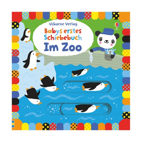 Usborne Verlag Babys erstes Schiebebuch: Im Zoo Книга с первыми слайдами ребенка: В зоопарке