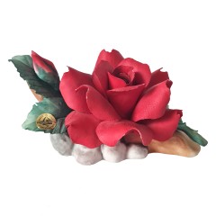 Capodimonte Фарфоровая статуэтка Каподимонте &quot;Алая Роза&quot;, Италия, 1950-60гг.