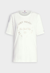 Tommy Hilfiger REG ROUNDALL Print T-shirt ecru REG ROUNDALL Футболка с принтом экрю