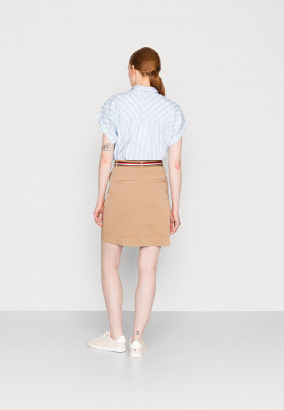 Tommy Hilfiger SKIRT Mini skirt beige ЮБКА Мини-юбка бежевый