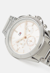 Tommy Hilfiger KENNEDY Chronograph watch silver-coloured/white KENNEDY Часы с хронографом серебристый/белый