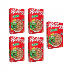 Kelloggs Smacks 400g x 5stk, Сухие завтраки, пшеничные хлопья с медом, хрустящие, для завтрака Набор 5 шт х 400 г