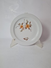 COLDITZ Набор тарелок с оранжево-коричневым цветочным декором, 5 штук, 19см, Германия, 1950-60гг.