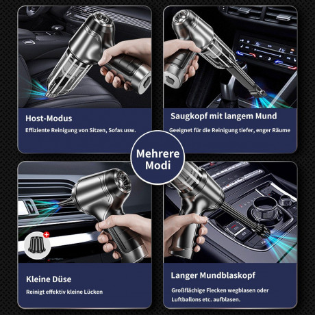 Hikeren Hikeren Akku-Handstaubsauger Akku-Staubsauger, abnehmbar, 120 W, ergonomischer Griff (silbergrau), Beutellos Беспроводной ручной пылесос Hikeren Беспроводной пылесос со съемной эргономичной ручкой мощностью 120 Вт (серебристо-серый) без мешка