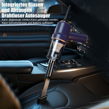 MOUTEN MOUTEN Akku-Handstaubsauger Kabelloser All-in-One-beleuchteter 3-in-1-Mini-Staubsauger, Mehrzweck-Staubsauger fur Zuhause und Auto Lila Беспроводной ручной пылесос MOUTEN Беспроводной универсальный мини-пылесос 3-в-1 с подсветкой, многоцелевой пыле