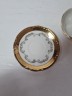 Veritable Porcelaine Чайная пара с обильной позолотой "Песня для любимой", чашка 8.5см x 4см, блюдце 10см, Италия, 1960-70гг.