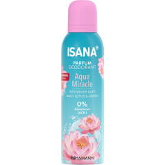 ISANA Parfum Deodorant Aqua Miracle 150ml, Изана Парфюмированный дезодорант-спрей, свежесть лотоса и водных цветов, 48ч защита, 150 мл