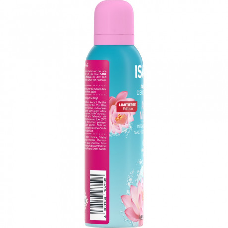 ISANA Parfum Deodorant Aqua Miracle 150ml, Изана Парфюмированный дезодорант-спрей, свежесть лотоса и водных цветов, 48ч защита, 150 мл