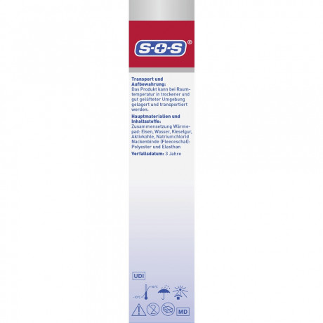 SOS Warme Fleece-Schal, 1 Stuck, SOS Согревающий флисовый шарф, многоразовый, с согревающей подушечкой, при болях в шее и плечах, 1 шт.