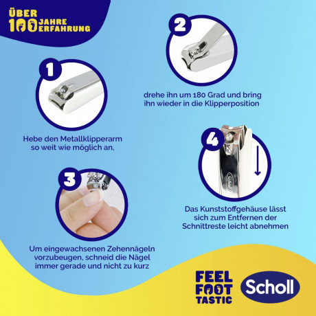 SCHOLL Nagel-Clip klein, 1 St, Шолль Кусачки для ногтей маленькие, нержавеющая сталь, 1 шт