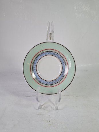 Кофейная пара винтажная с ярким цветочным рисунком, фарфор, Tasse Ivoire/Unterteller Winterling, 7,5 x 5,5 см / 12 см, Германия, 1960-70гг.