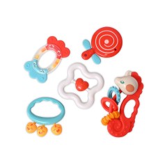 Babyrassel-Set 5-teilig Greifling Beissring verschiedene Motive Greiflinge Набор детских погремушек
