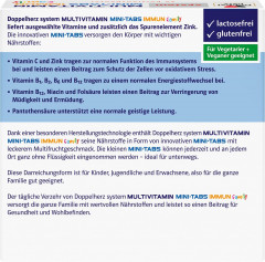 Doppelherz System Multivitamin Mini Tabs Family Immun, 20 Beutel, Мультивитаминный комплекс с витамином С и цинком для детей с 4-х лет и взрослых, с фруктовым вкусом, 20 пакетиков стиков 