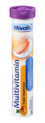 Mivolis Multivitamin Brausetabletten, 20 St, Мультивитамины, 10 витаминов с тропическим вкусом, 20 шипучих таблеток