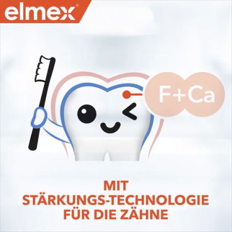 elmex Junior Zahnpasta 6-12 Jahre 4x 75 ml Vorteilspack, Детская зубная паста Junior с аминофторидом для защиты эмали, 6–12 лет, 4 × 75 мл