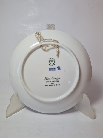 Royal Copenhagen Denmark Декоративная тарелка с подглазурной ручной росписью "Рождество" Кай Ланге, 18,5см, Дания, 1967 г.