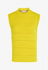 Tommy Hilfiger CROCHET CREW NECK Jumper vivid yellow КРУГЛЫЙ ВЫРЕЗ КРЮЧКОМ Джемперы ярко-желтый