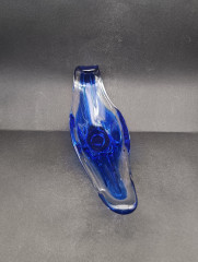 Фруктовница винтажная большая Murano, синее стекло, 28 х 11 см, Италия, 1970-80гг.