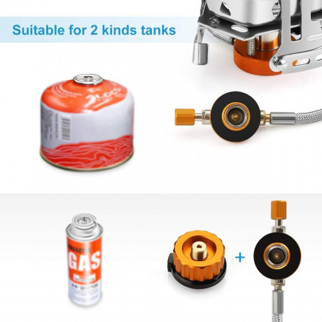 POCHUMIDUU Gaskocher 3500W Gaskocher mit Piezozundung Winddicht, Faltbar Gas Camping Gasbrenner fur Outdoor Picknick Trekking Wandern POCHUMIDUU Газовая плита 3500 Вт Газовая плита с пьезоподжигом Ветрозащитная, складная газовая горелка для кемпинга для