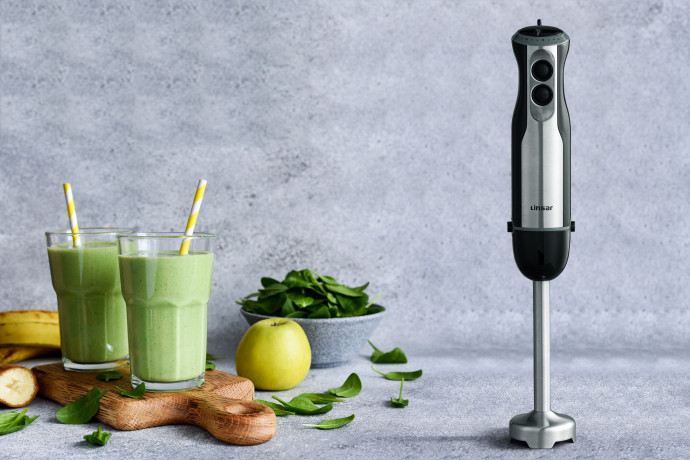 Linsar Stabmixer vierflugeliges Messer, Geschwindigkeitsregelung, Turbotaste Ручной блендер Linsar, четыре лезвия, регулировка скорости, кнопка турбо.