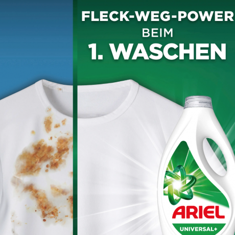 Ariel Vollwaschmittel Flussig Universal 80WL, Гель для стирки универсальный, 80 загрузок (3600мл)