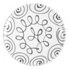 Gmundner Keramik Gmundner Keramik Graugeflammt Platzteller Cup d: 32 cm / h: 2,2 cm Керамическая чашка Gmundner серого цвета с пламенем под тарелку d: 32 см / высота: 2,2 см