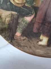 LILIEN PORZELLAN Номерная декоративная тарелка &quot;Браконьеры&quot; Франц фон Дефреггер, 5039C, 20см, Германия, 1988г.