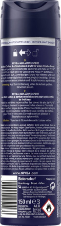NIVEA MEN Active Sport Real Madrid Deo Spray, 150 ml, Нивеа Мужской дезодорант антиперспирант спрей, активированный уголь, 72ч защита от пота, 150 мл