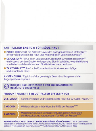 NIVEA Q10 Anti-Falten Energy Vitamin C Tagespflege LSF 15, 50 ml, Нивеа Дневной крем для лица Q10 и витамин C, SPF 15, энергия и сияние, против морщин, 50 мл
