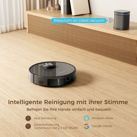 Tesvor Tesvor Akku-Bodenstaubsauger S5 mit Wischfunktion 3000Pa Staubsauger Roboter 180Min Lasernavigation, 25,00 W, Mit Staubbox  Беспроводной пылесос Tesvor S5 с контейнером и функцией очистки, робот-пылесос, 3000 Па, лазерная навигация, 180 минут, 25,0