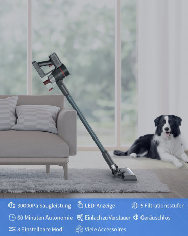 Redkey Redkey Akku-Stielstaubsauger P9, 350,00 W, 8 in 1 Staubsauger kabellos, 30KPa Akku Staubsauger mit LED-Burste, 2600 mAh Wechselakku,Duale HEPA-Filtration, Wandhalterung Беспроводной пылесос Redkey P9, 350,00 Вт, беспроводной пылесос 8 в 1, аккумул