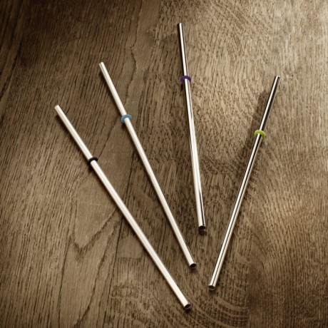 Robbe & Berking Robbe & Berking Bar-Kollektion - 90 g versilbert Trinkhalm mit Reinigungsburste und 5x Kunststoffring Коллекция Robbe &amp; Berking Bar - посеребренная соломинка для питья 90 г с чистящей щеткой и пластиковым кольцом 5x