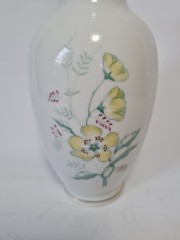 Ваза винтажная Lettin &quot;Желтые лютики&quot;, фарфор, среднего размера, 19 см, Германия, 1960-70гг. 