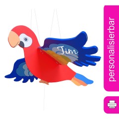goki Schwingtier Papagei mit Name personalisiert Качающийся попугай с именем