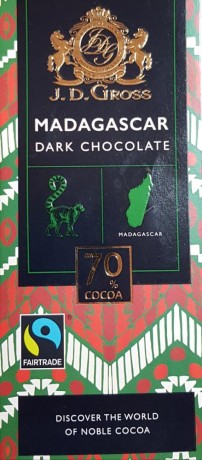J. D. Gross Madagascar 70% Мадагаскар Шоколад чёрный 70%, 100гр