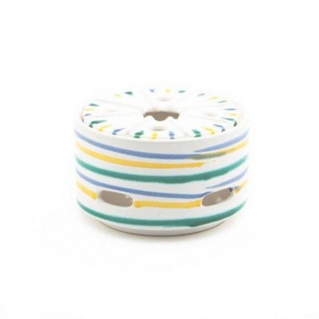 Gmundner Keramik Gmundner Keramik Buntgeflammt Stovchen / Teewarmer Glatt d: 14 cm / h: 8,7 cm Подогреватель для чая Gmundner Ceramics с красочным пламенем, гладкий, диаметр: 14 см / высота: 8,7 см.