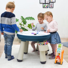LittleTom Spieltisch rund inkl 1 Stuhl Blau Игровой стол круглый