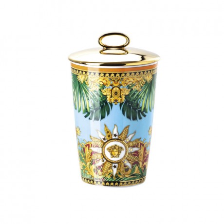 Rosenthal meets Versace Rosenthal Versace Jungle Animalier Tischlicht mit Deckel und Duftwachs h: 14 cm / d: 8,5 cm Настольный светильник Rosenthal Versace Jungle Animalier с крышкой и ароматизированным воском, высота: 14 см / глубина: 8,5 см