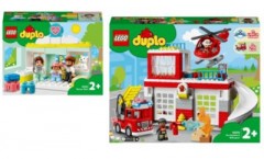 LEGO 2er Set: 10968 Arztbesuch + 10970 Feuerwehrwache mit Hubschrauber Набор из 2 предметов: 10968 Визит врача + 10970 Пожарная часть с вертолетом