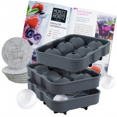 Moritz &amp; Moritz Moritz &amp; Moritz Eiswucrfelform rund  2 er Set  grau Набор форм для круглых кубиков льда Moritz &amp;amp; Moritz, 2 шт.