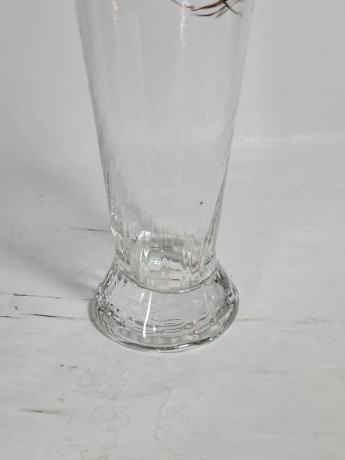 Немецкий бокал винтажный Eichbaum Ureich Pils. с зеленым логотипом, стекло, 0.3 л, 20.5 см, Германия, 1970-80гг.