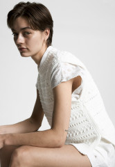 Tommy Hilfiger CROCHET CREW NECK Jumper ecru КРУГЛЫЙ ВЫРЕЗ КРЮЧКОМ Джемперы экрю