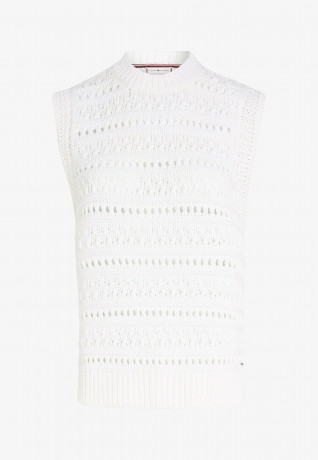 Tommy Hilfiger CROCHET CREW NECK Jumper ecru КРУГЛЫЙ ВЫРЕЗ КРЮЧКОМ Джемперы экрю