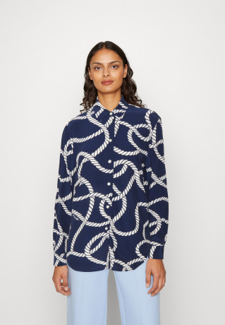Tommy Hilfiger ROPE FLEUR Button-down blouse coastal/carbon navy ROPE FLEUR Блуза на пуговицах прибрежный / углеродный флот