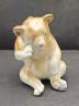 Статуэтка винтажная "Сидящий медведь", фарфор, 12 х 8 см, Румыния, 1970-80гг.