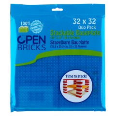 Open Bricks Baseplate32x32 transparent blue (2) Baseplate32x32 прозрачный синий (2)