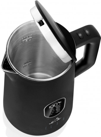 eta eta Wasserkocher ELSA schwarz ETA559790000, 1,5 l, 1800 W, Doppelwandiges Design zum Schutz vor Verbrennungen чайник ELSA черный ETA559790000, 1,5 л, 1800 Вт, конструкция с двойными стенками для защиты от ожогов