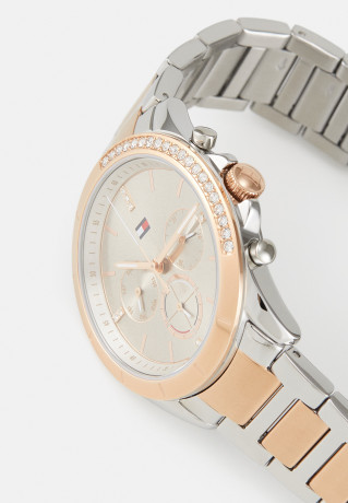 Tommy Hilfiger KENNEDY Chronograph watch silver-coloured/rose gold-coloured KENNEDY Часы с хронографом серебристый/розовое золото