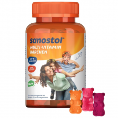 Sanostol Multi-Vitamin Barchen, 60stk х 2st, Саностол Жевательные витамины-мармеладки для детей, с комплексом витаминов, без сахара, 60шт х 2уп