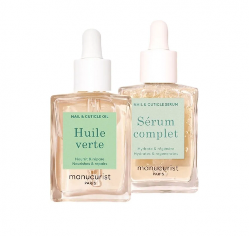 Manucurist SET Huile verte + Serum komplet, Набор средств для маникюра  2 средства: масло для кутикулы 15 мл и сыворотка для ногтей 15 мл, питание и восстановление ногтей